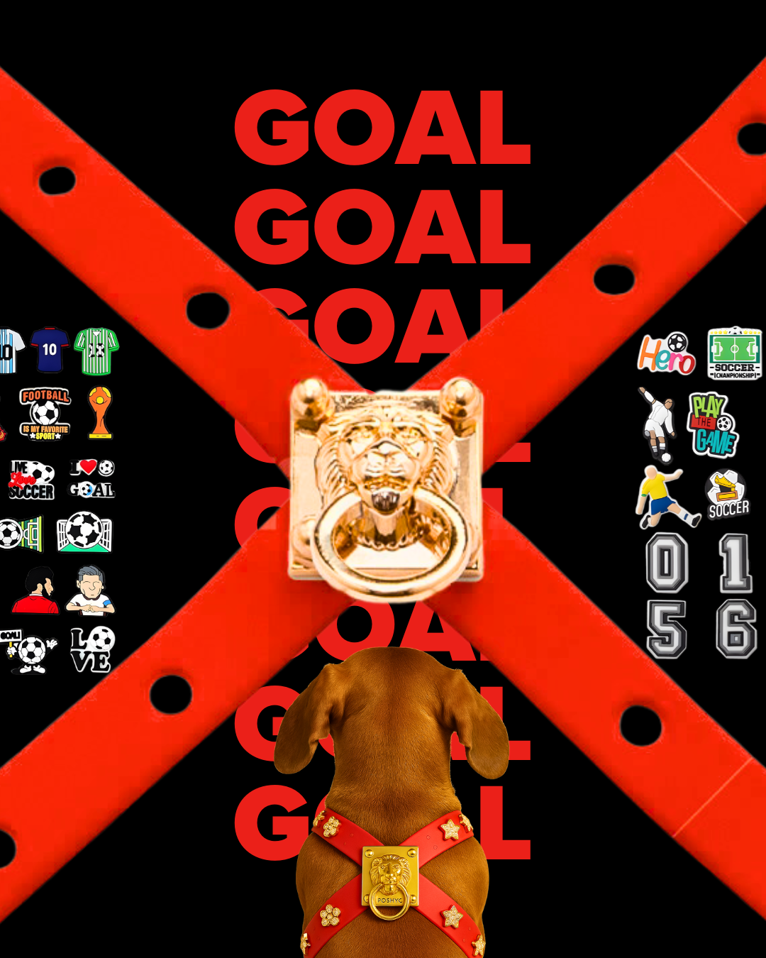 Harness ClipUp - Soccer Collection.