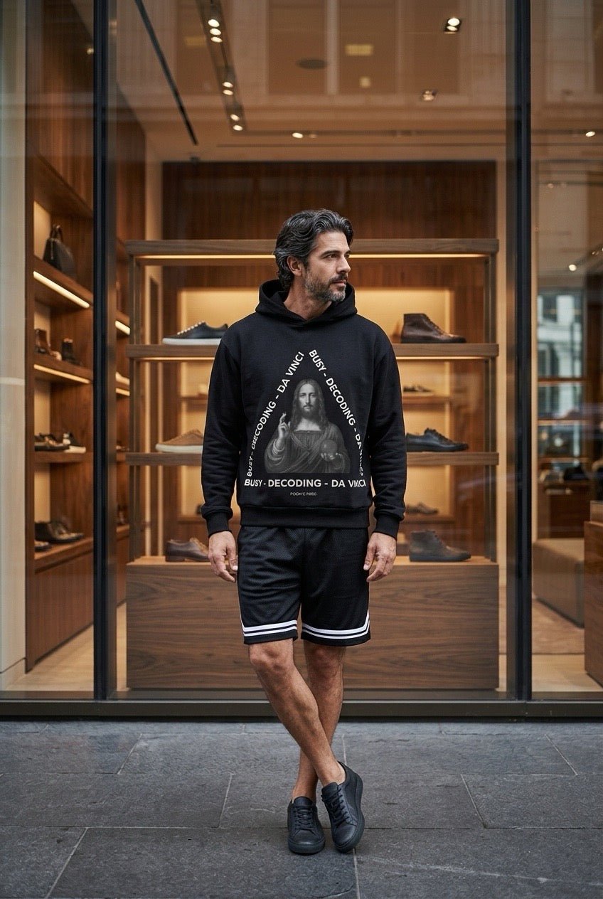 POSHYC PARIS — ICONIQ MEN - DECODING DA VINCI - Scholar Hooded Sweater - POSHYC