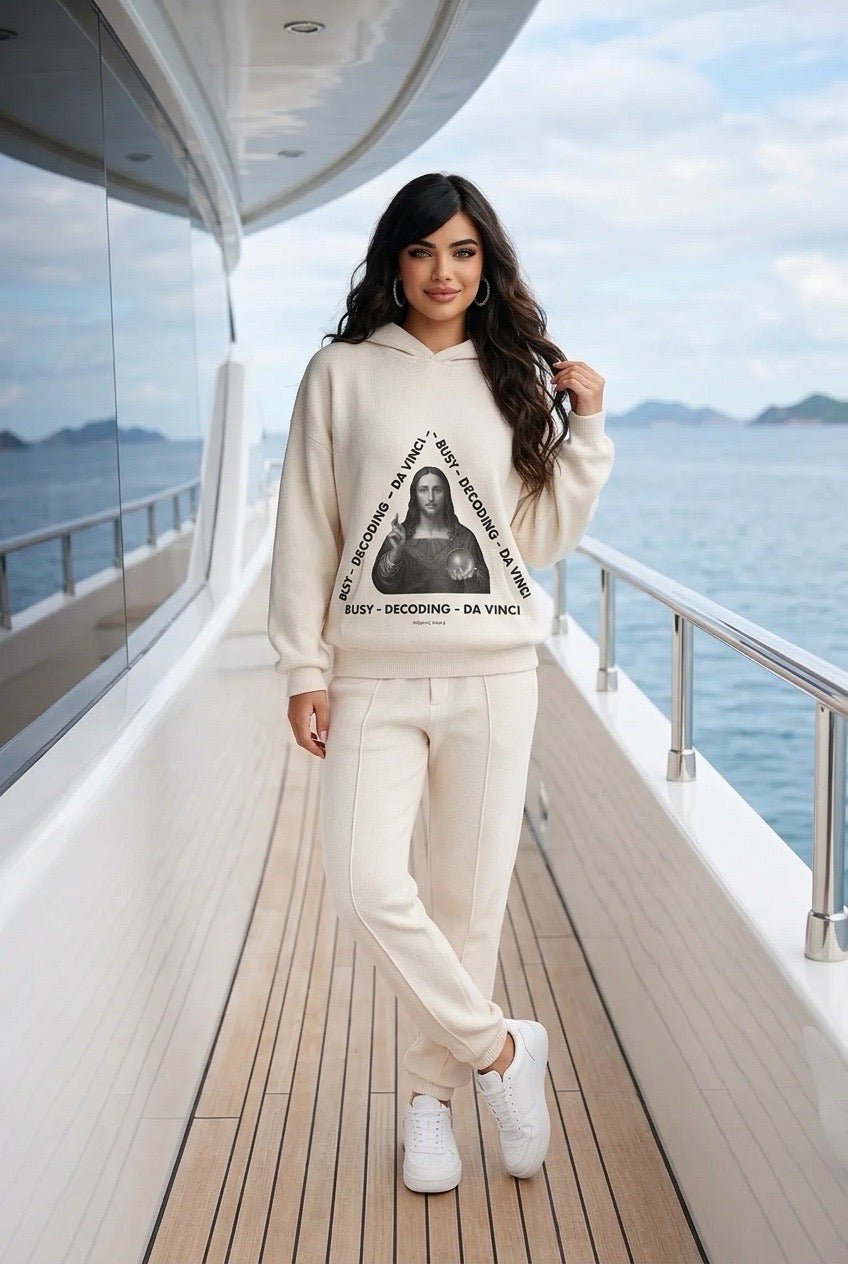 POSHYC PARIS — ICONIQ WOMEN - DECODING DA VINCI - Scholar Hooded Sweater - POSHYC