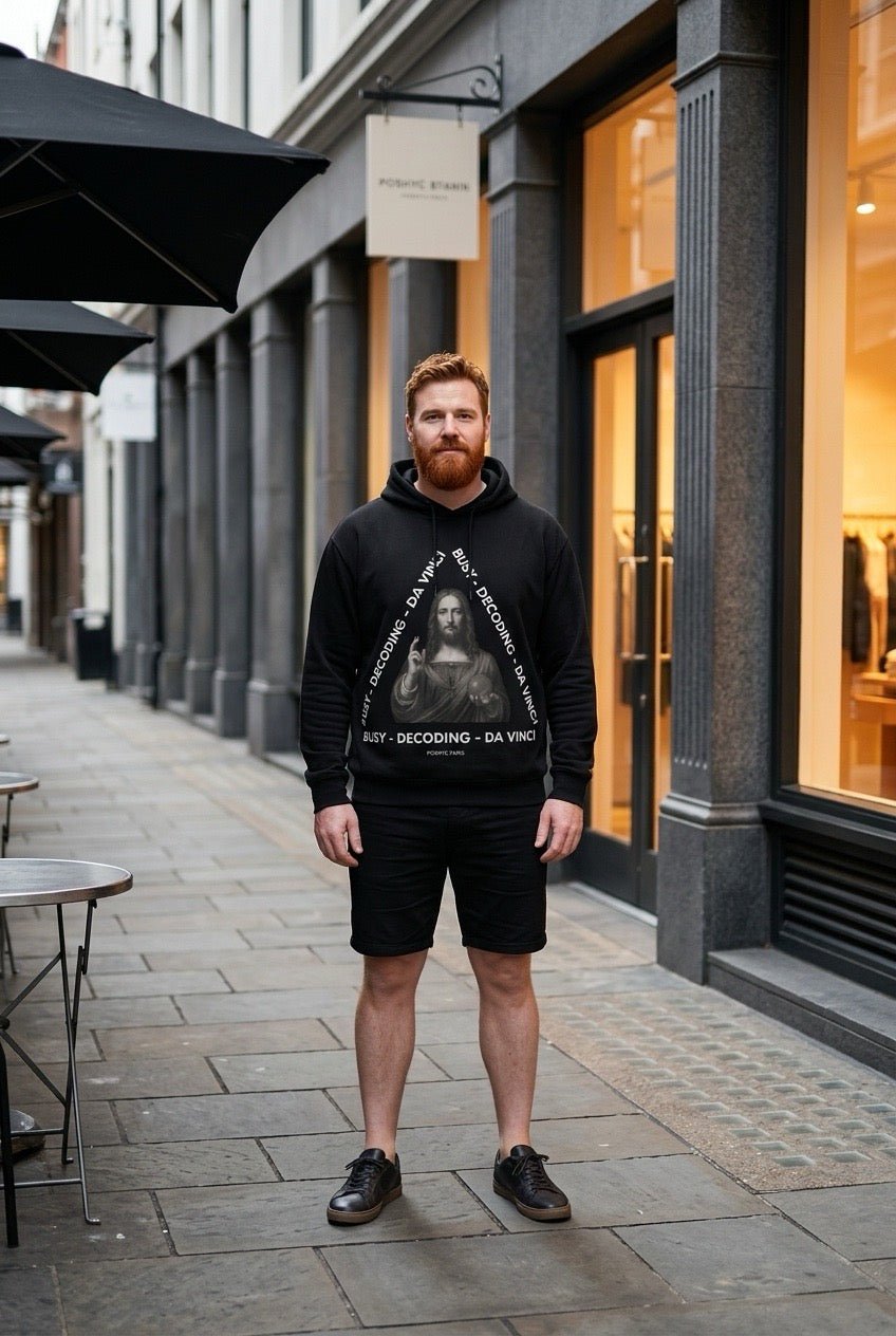 POSHYC PARIS — ICONIQ MEN - DECODING DA VINCI - Scholar Hooded Sweater - POSHYC
