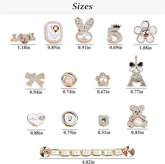 Golden Chic Parisian ClipUp - Charms - POSHYC