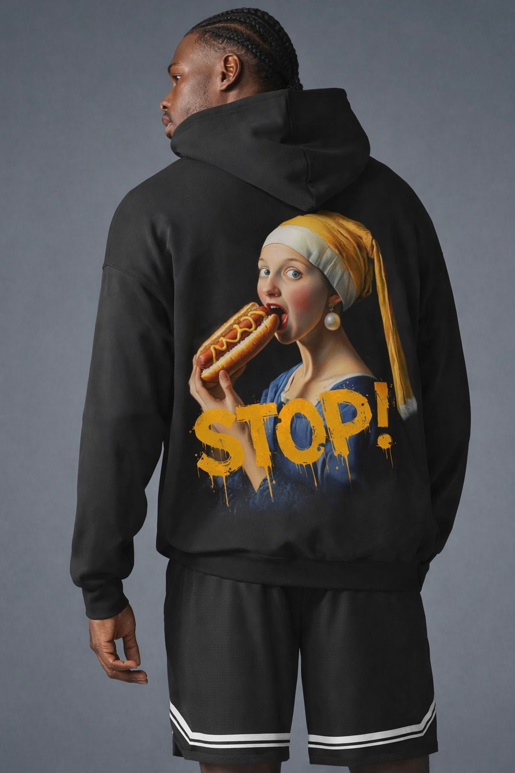 POSHYC PARIS — ICONIQ MEN - BACK STOP - Scholar Hooded Sweater - POSHYC