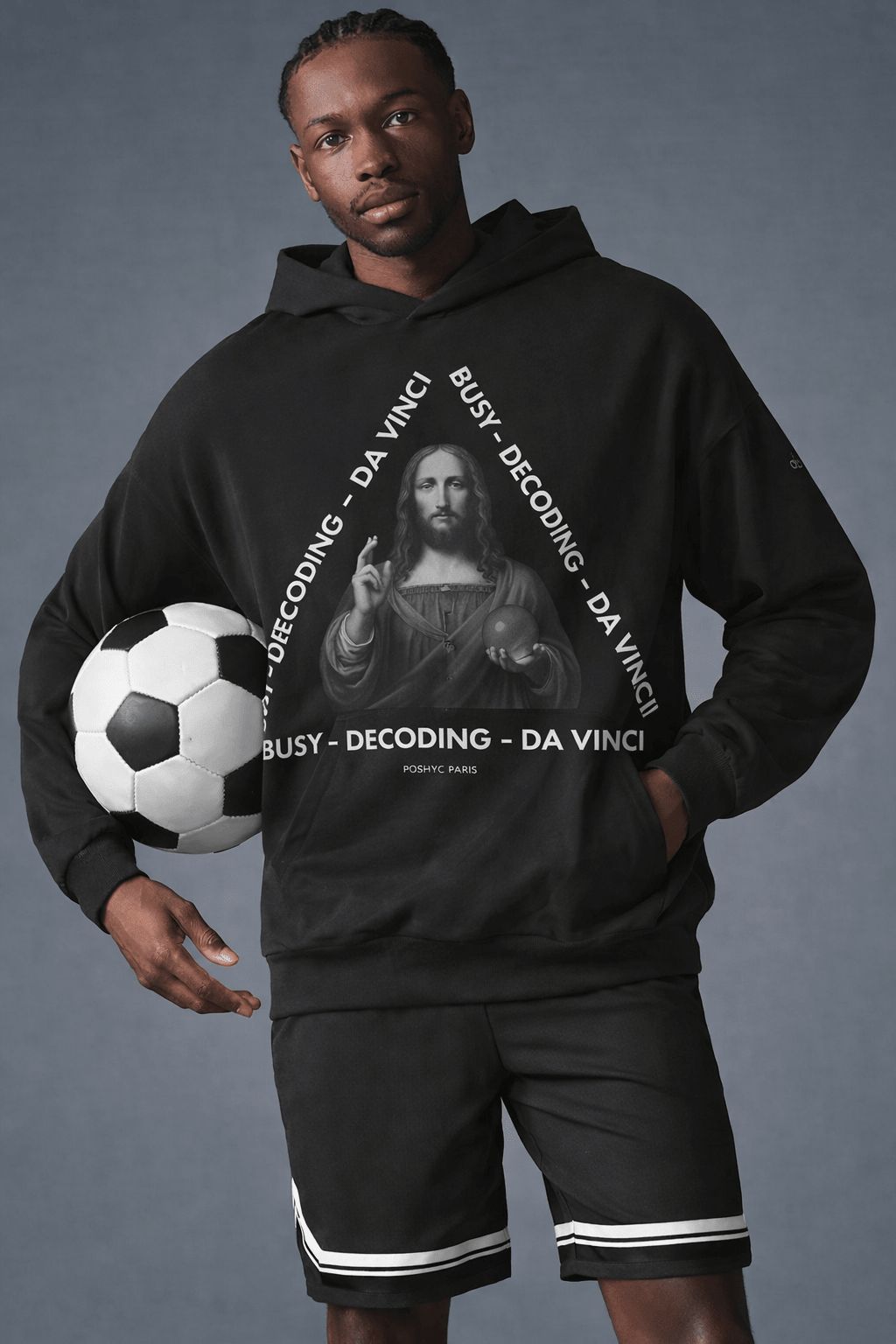 POSHYC PARIS — ICONIQ MEN - DECODING DA VINCI - Scholar Hooded Sweater - POSHYC