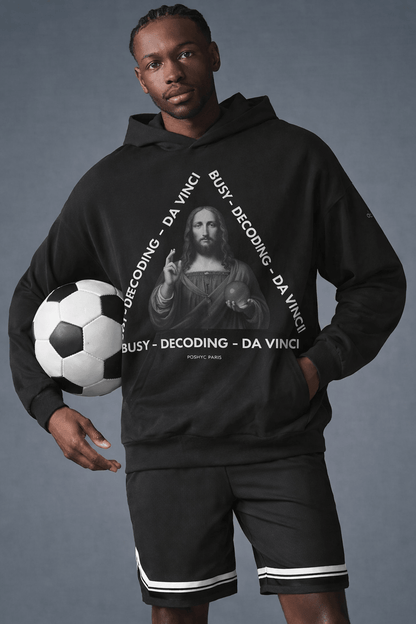 POSHYC PARIS — ICONIQ MEN - DECODING DA VINCI - Scholar Hooded Sweater - POSHYC