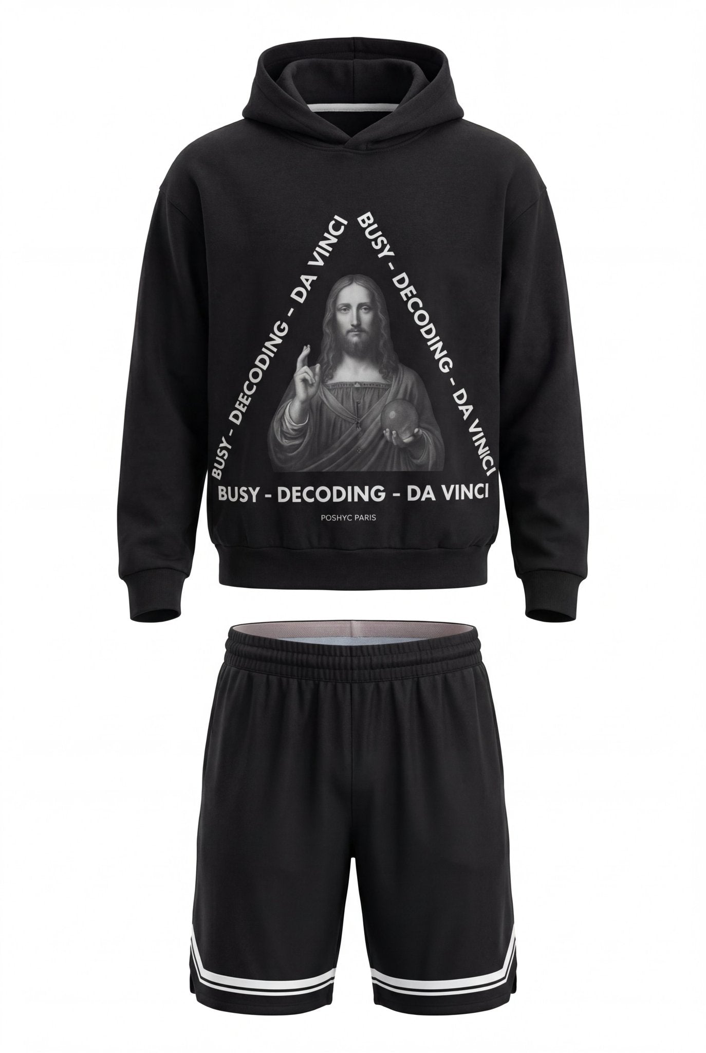 POSHYC PARIS — ICONIQ MEN - DECODING DA VINCI - Scholar Hooded Sweater - POSHYC
