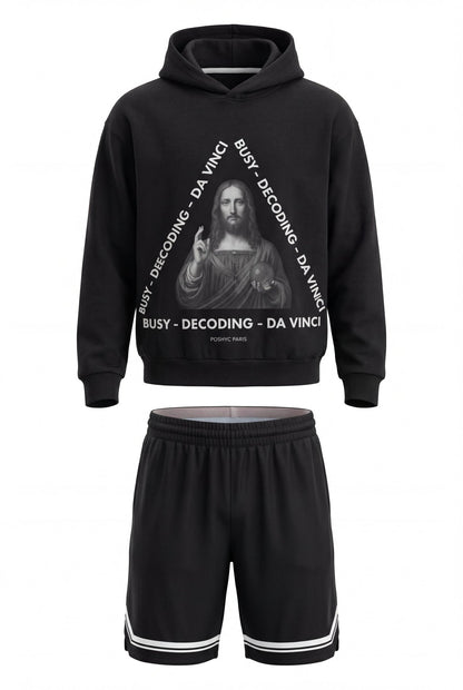 POSHYC PARIS — ICONIQ MEN - DECODING DA VINCI - Scholar Hooded Sweater - POSHYC