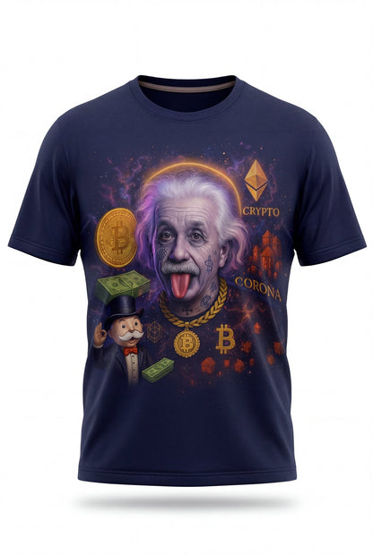 POSHYC PARIS — ICONIQ MEN - EINSTEIN COIN - Crewneck Short Sleeve - POSHYC