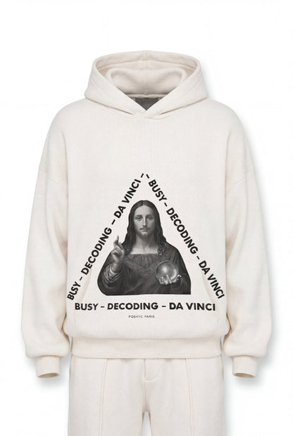 POSHYC PARIS — ICONIQ MEN - DECODING DA VINCI - Scholar Hooded Sweater - POSHYC