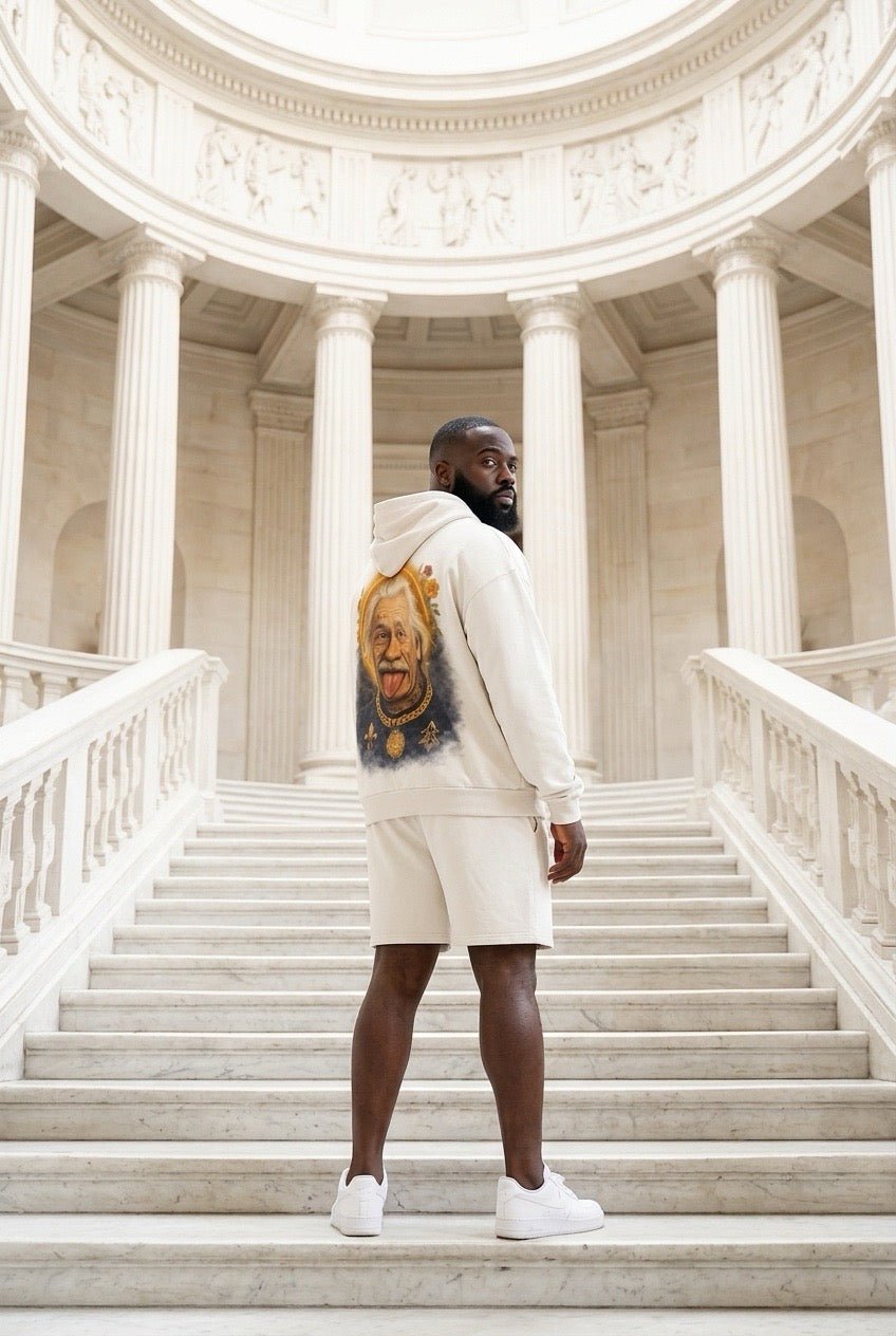 POSHYC PARIS — ICONIQ MEN - EINSTEIN FLOWER POWER - Scholar Hooded Sweater - POSHYC