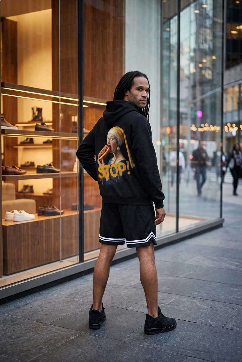 POSHYC PARIS — ICONIQ MEN - BACK STOP - Scholar Hooded Sweater - POSHYC