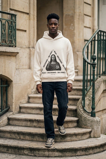 POSHYC PARIS — ICONIQ MEN - DECODING DA VINCI - Scholar Hooded Sweater - POSHYC