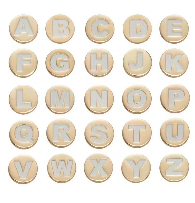 Golden Alphabet ABC-Z Charms for Clipup Pet accessories