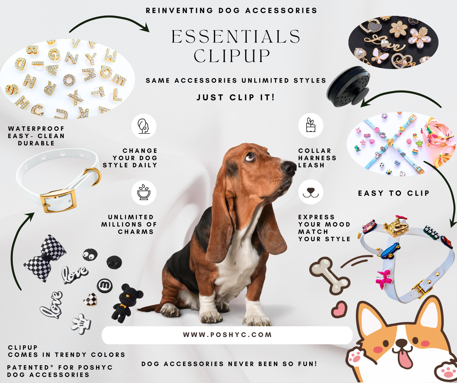 Golden Chic Parisian ClipUp-Charms