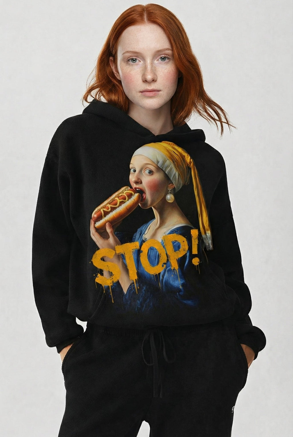 POSHYC PARIS — ICONIQ WOMEN - STOP - Scholar Hooded Sweater - POSHYC