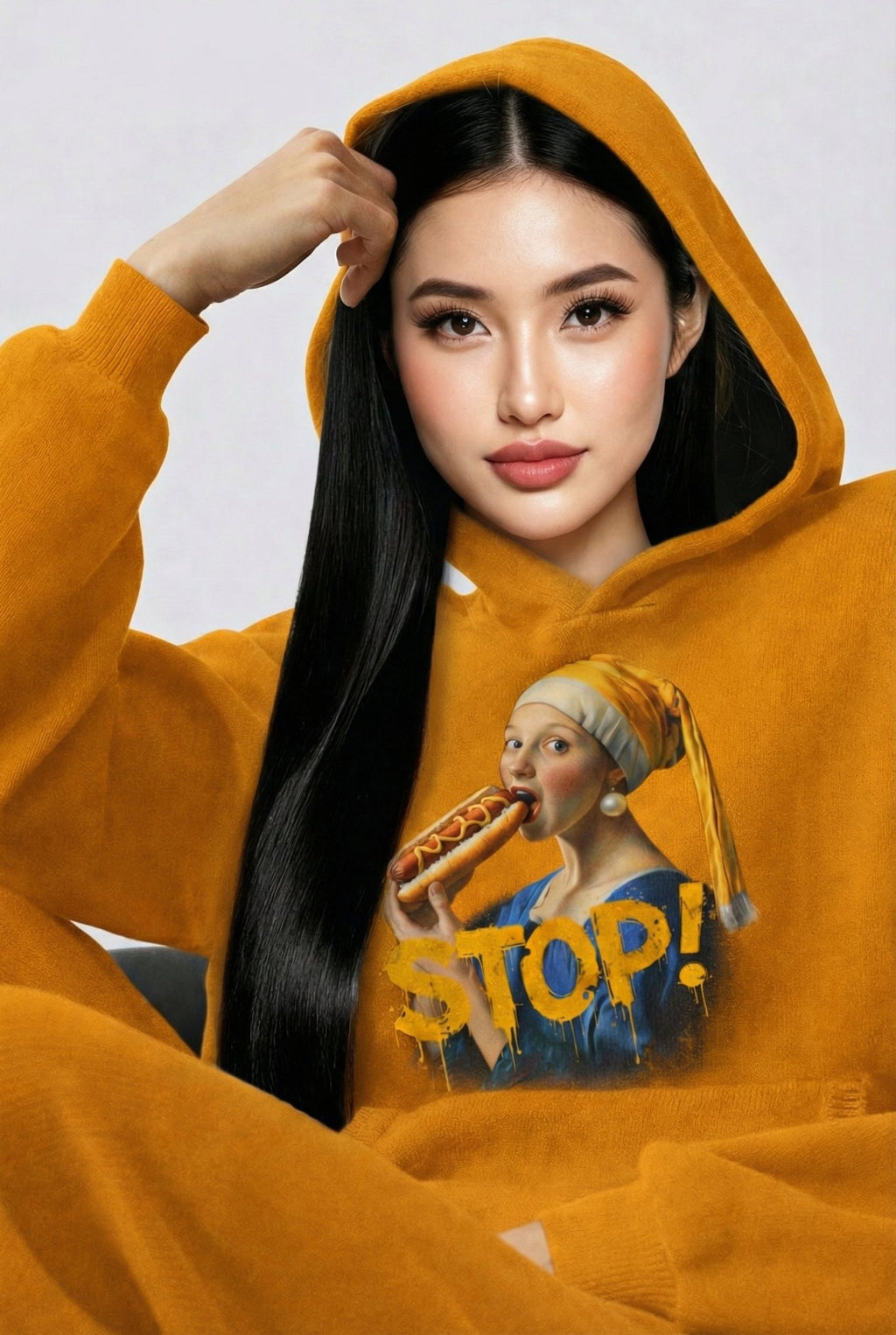 POSHYC PARIS — ICONIQ WOMEN - STOP - Scholar Hooded Sweater - POSHYC