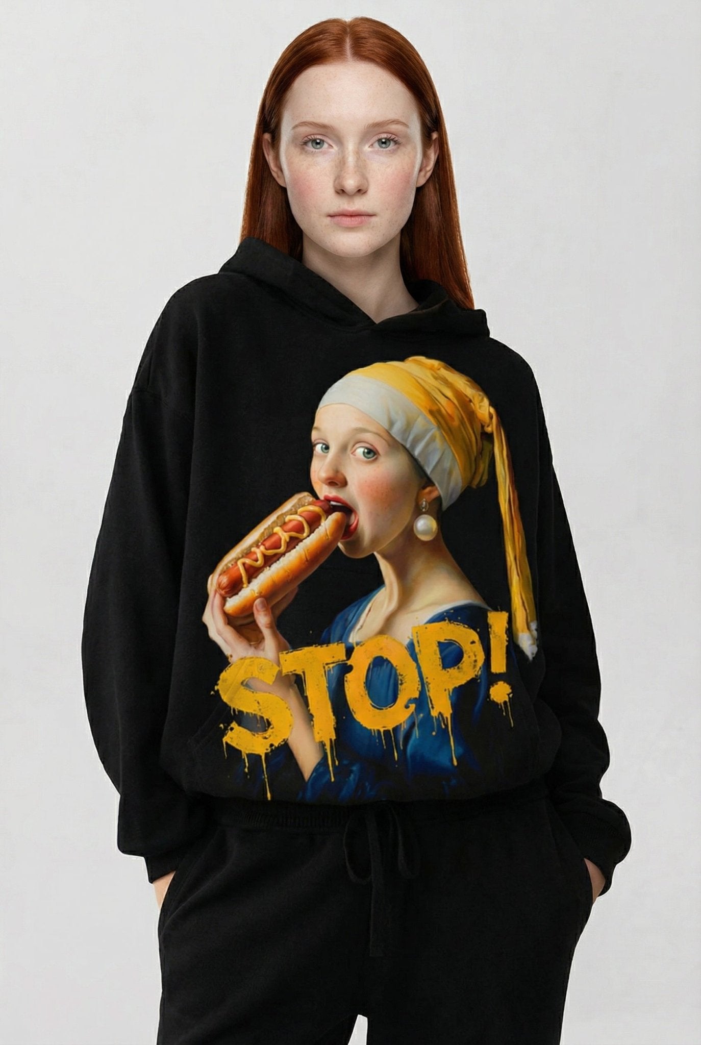 POSHYC PARIS — ICONIQ WOMEN - STOP - Scholar Hooded Sweater - POSHYC
