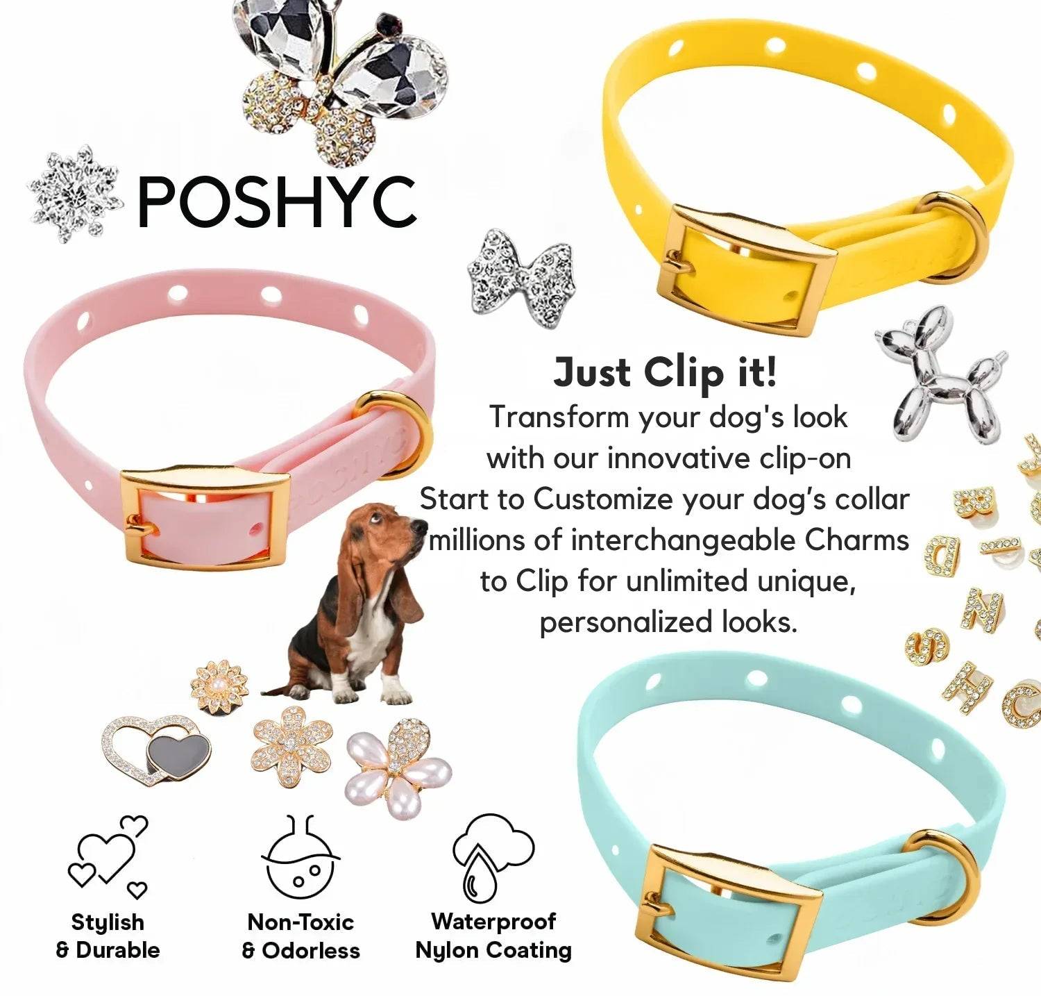 Golden Alphabet Charms for ClipUp. - POSHYC
