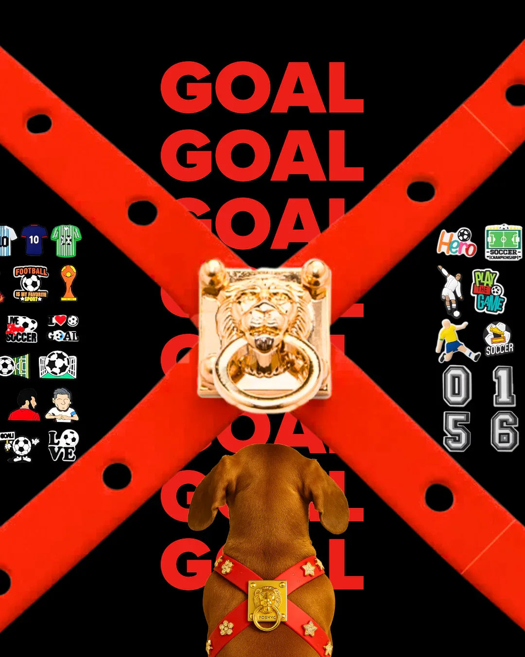 Harness ClipUp - Soccer Collection. - POSHYC