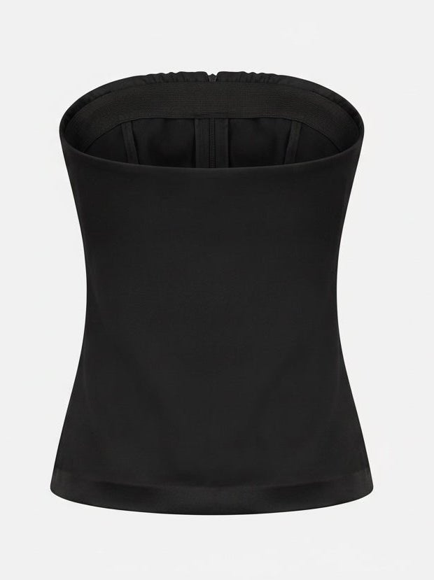 ICONIQ Modular Art Bustier - Satin Black - POSHYC