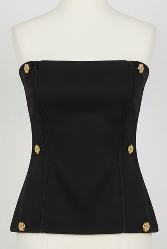 ICONIQ Modular Art Bustier - Satin Black - POSHYC