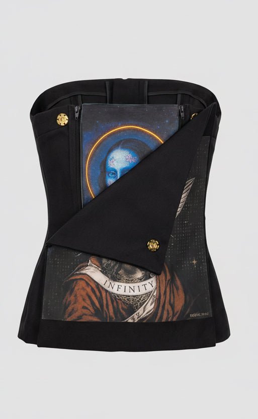 ICONIQ Modular Art Bustier - Satin Black - POSHYC