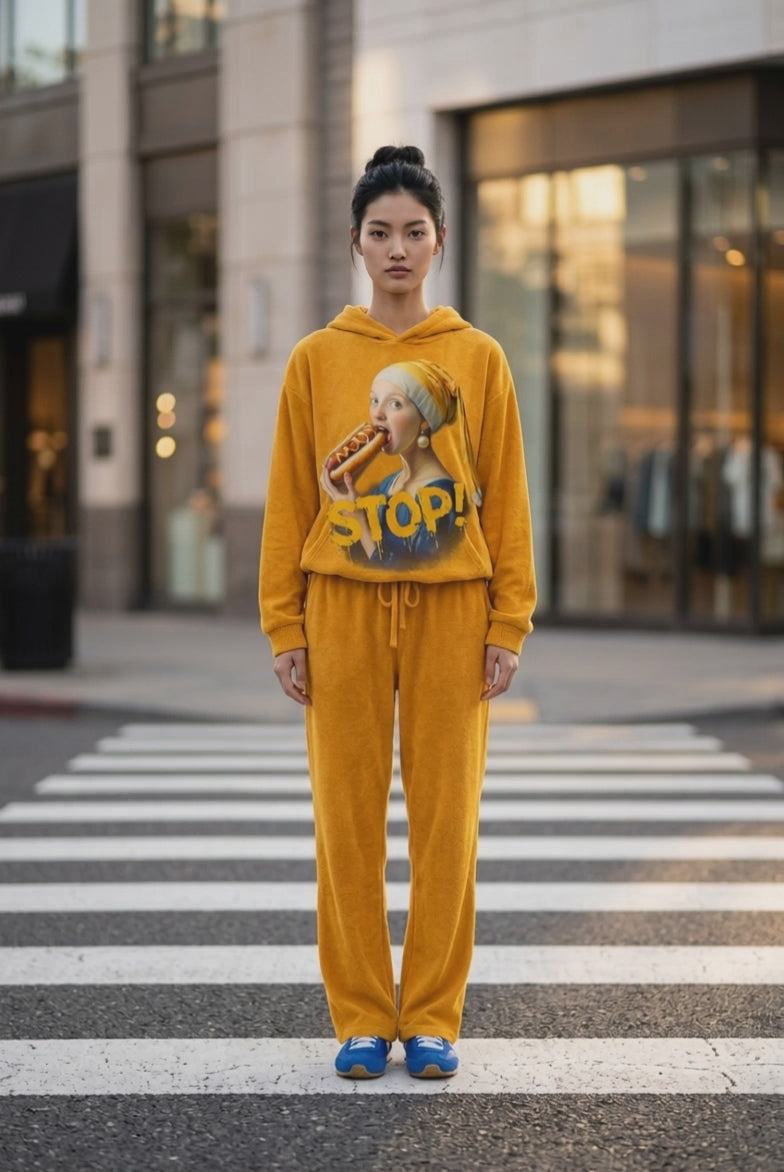 POSHYC PARIS — ICONIQ WOMEN - STOP THE HOTDOG GIRL - Scholar Hooded Sweater