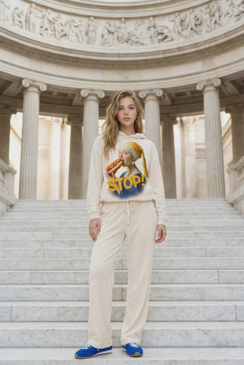 POSHYC PARIS — ICONIQ WOMEN - STOP THE HOTDOG GIRL - Scholar Hooded Sweater