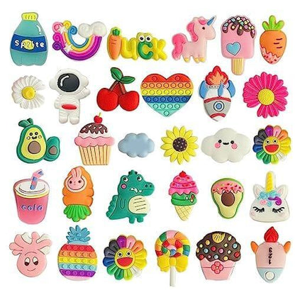 30 Pack Random Different Cute Charms,to decorate your ClipUp Pet Accessories - POSHYC