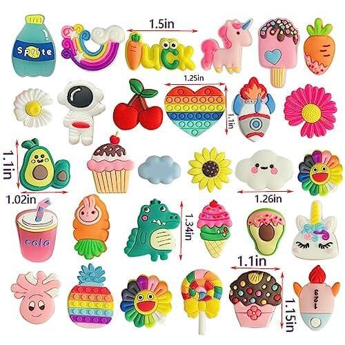 30 Pack Random Different Cute Charms,to decorate your ClipUp Pet Accessories - POSHYC