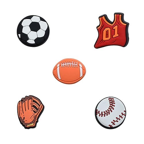 Veramz Shoe Charms for Boys, 30PCS Sports Game Charms for Boys Soccer Charms Teens Kids Men Party Favor Clog Accessories Pins Fit for Garden Sandals Wristband Bracelet Charms for ClipUp POSHYC 