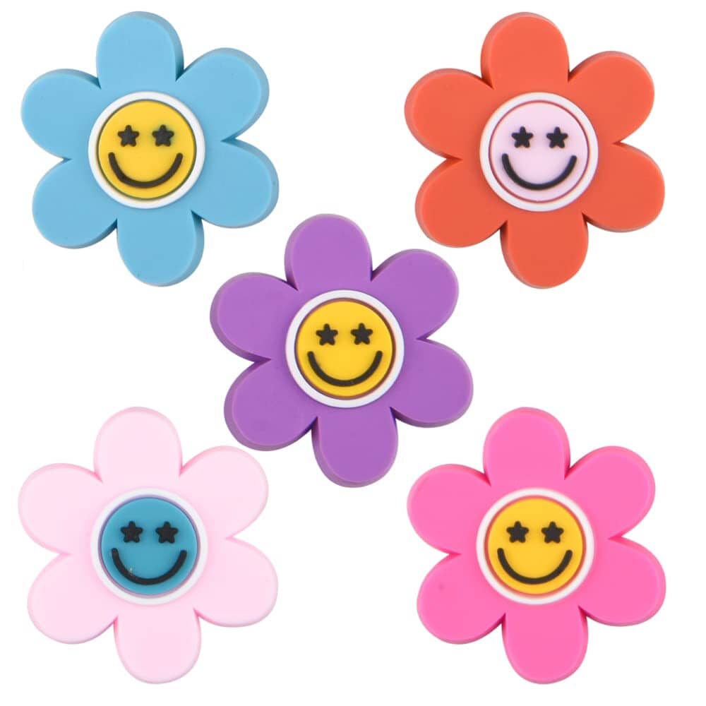 Smile Face Shoe Charms - Colorful Fun for Kids&
